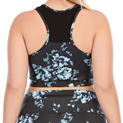 Printed Yoga Tops for Build in Bra High Impact