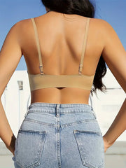 Solid Wireless Bra Tan