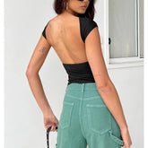 Open Back Crop Top