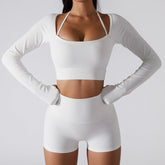 Halter Strap Cropped Sports Top