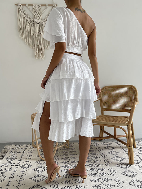 Vacation Wrap High-Waisted Off-The-Shoulder Two Pieces Set