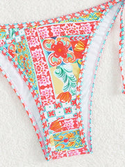 Women's Hawaiian Resort Print Strappy Beach Bikini