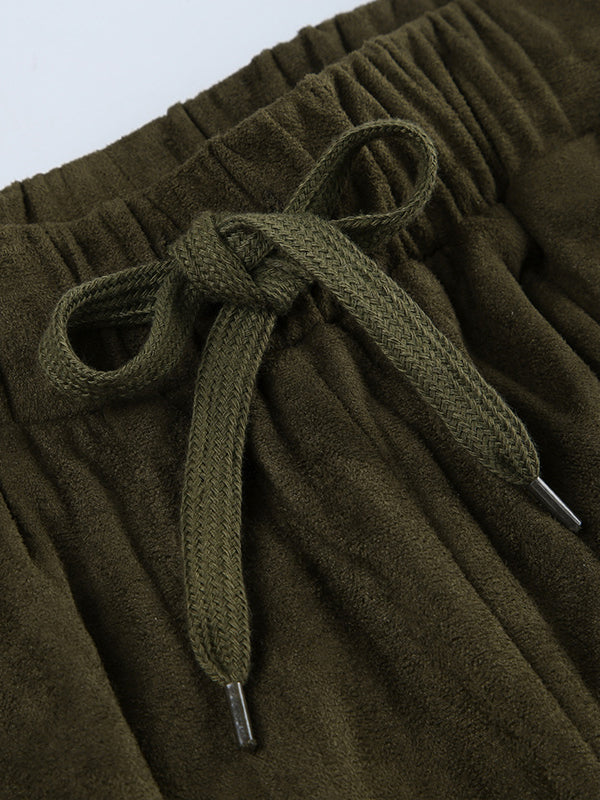 Lace Patchwork Skirt In Army Green