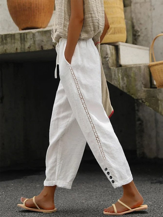 Women's Stripes Print Casual Trousers