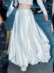 Bud Satin Drape Maxi Skirt