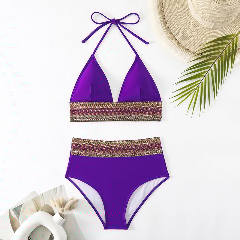 Women's Art Hawaiian Contrast Print Tankini Swimsuit