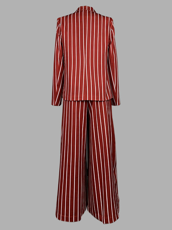 Striped Loose Wide Leg Trousers Casual Pants Bottoms
