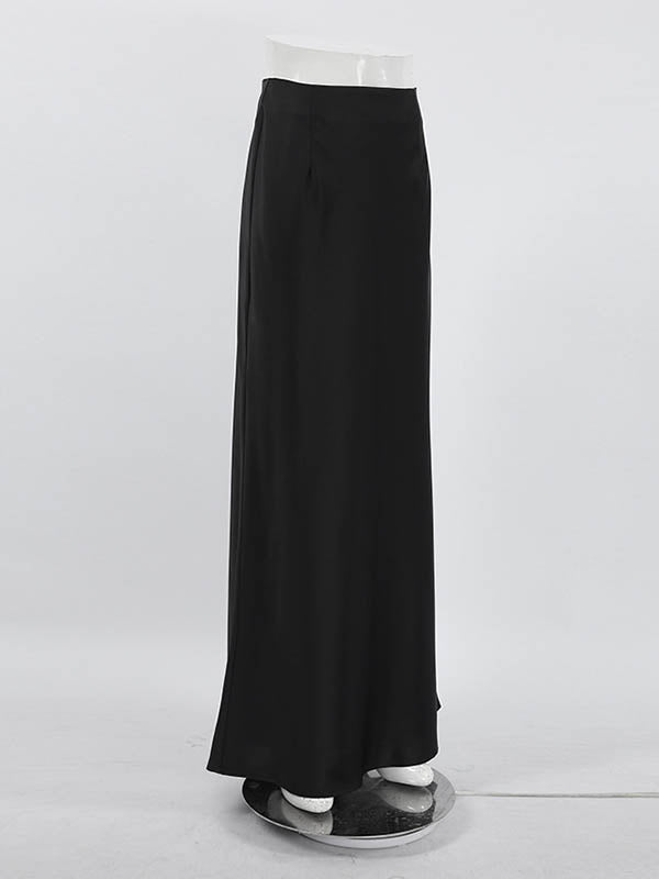 Solid Color High Waisted Skirts Bottoms