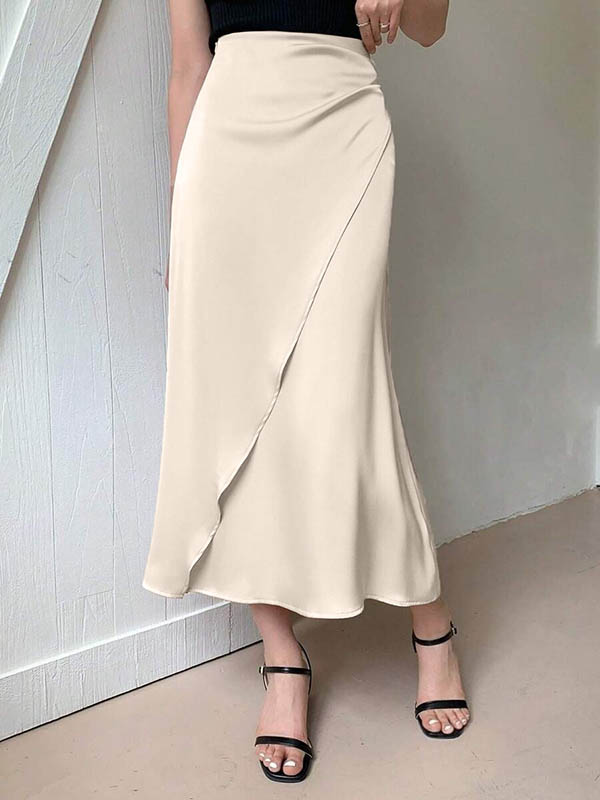 Solid Color Bodycon Skirts Bottoms