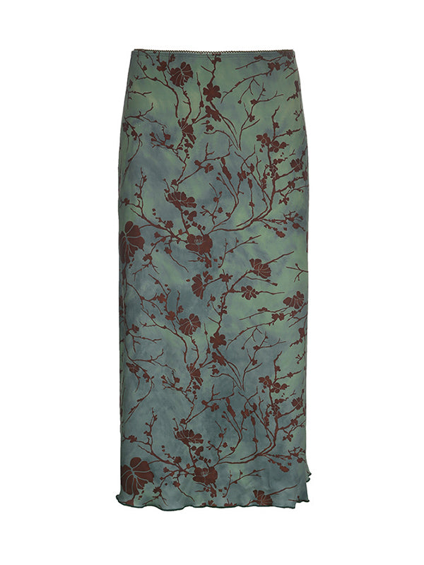 Printed Skirt In Green