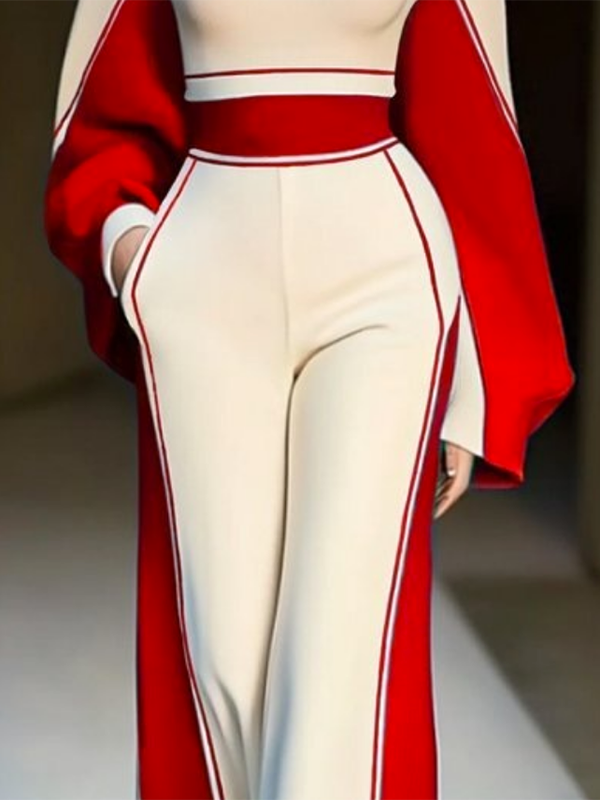 Loose Wide Leg Striped Casual Pants Bottoms Trousers