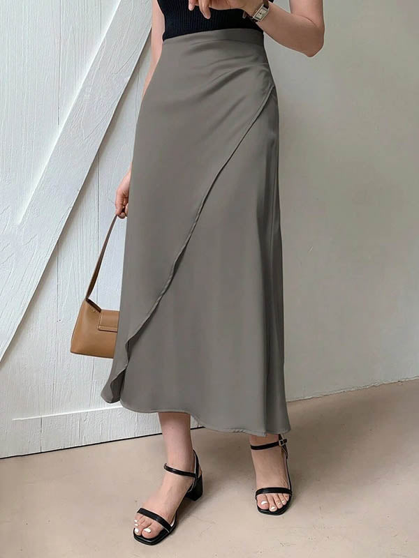 Solid Color Bodycon Skirts Bottoms