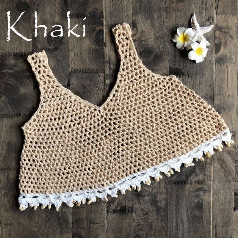 Hand Crochet Shell Bikini Top