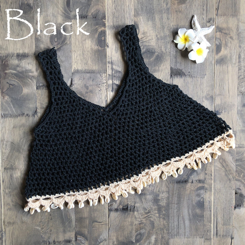 Hand Crochet Shell Bikini Top