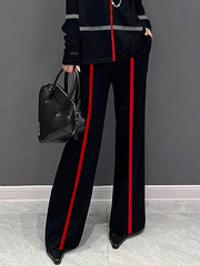 Striped Loose Wide Leg Trousers Casual Pants Bottoms
