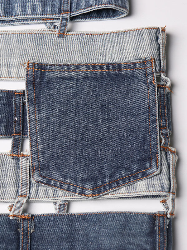 Stylish Selection Irregularity High-Waisted Hollow Skirts Bottoms