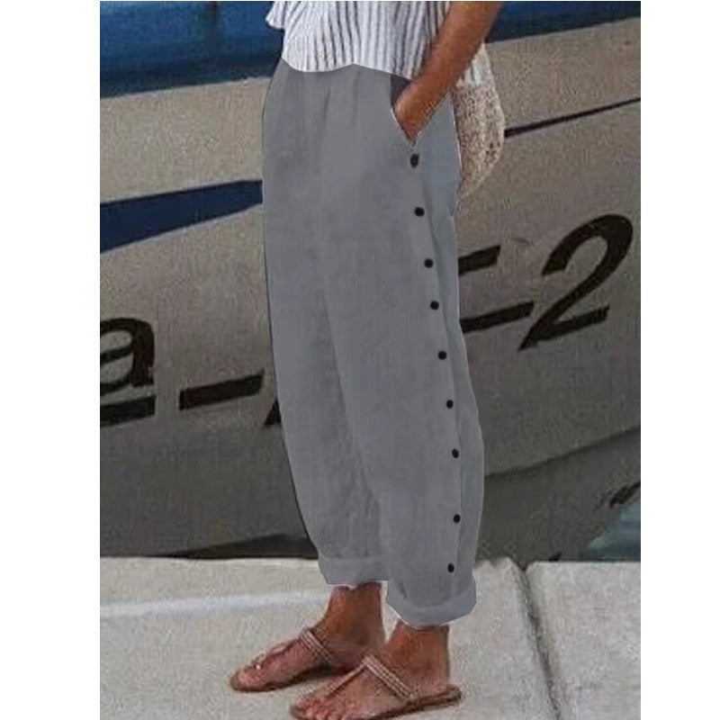 Casual Loosen Pockets Pants