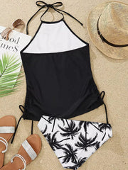 Vacation Coconut Tree Print Swimsuit