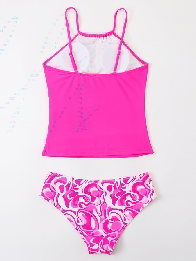 Fashion Printed Strap Tankini
