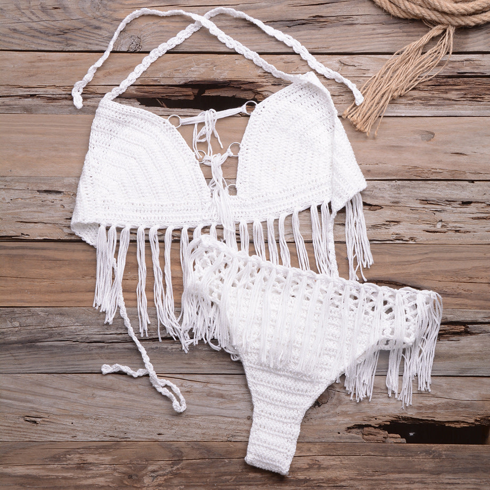 Handwoven Tassel Bikini Set
