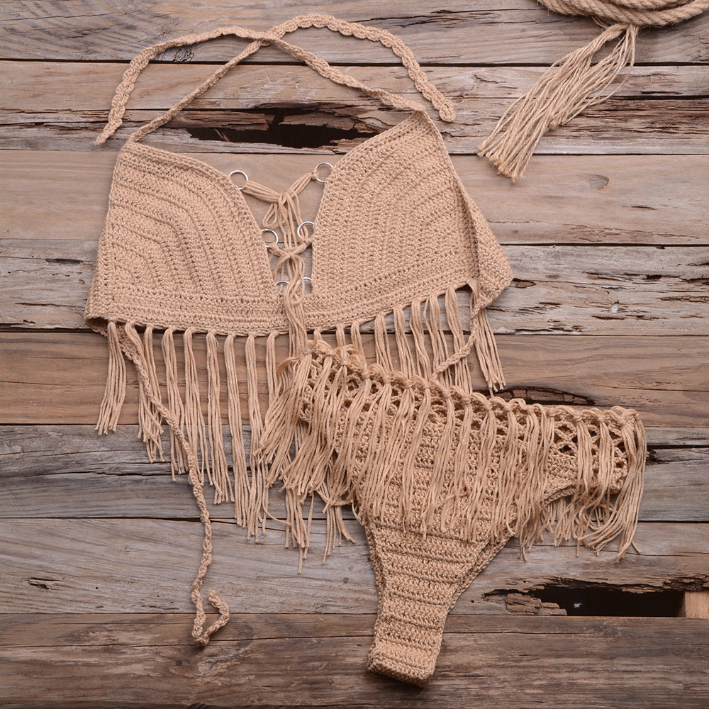 Handwoven Tassel Bikini Set