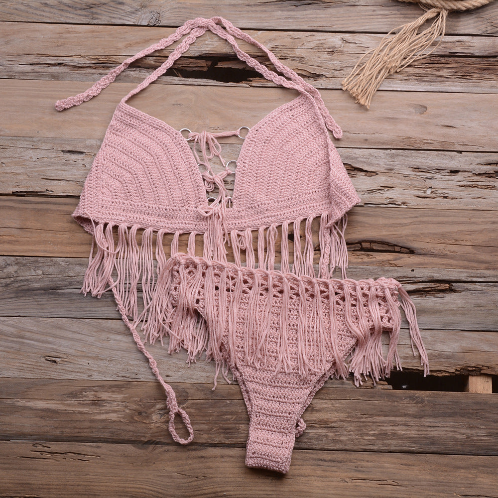 Handwoven Tassel Bikini Set