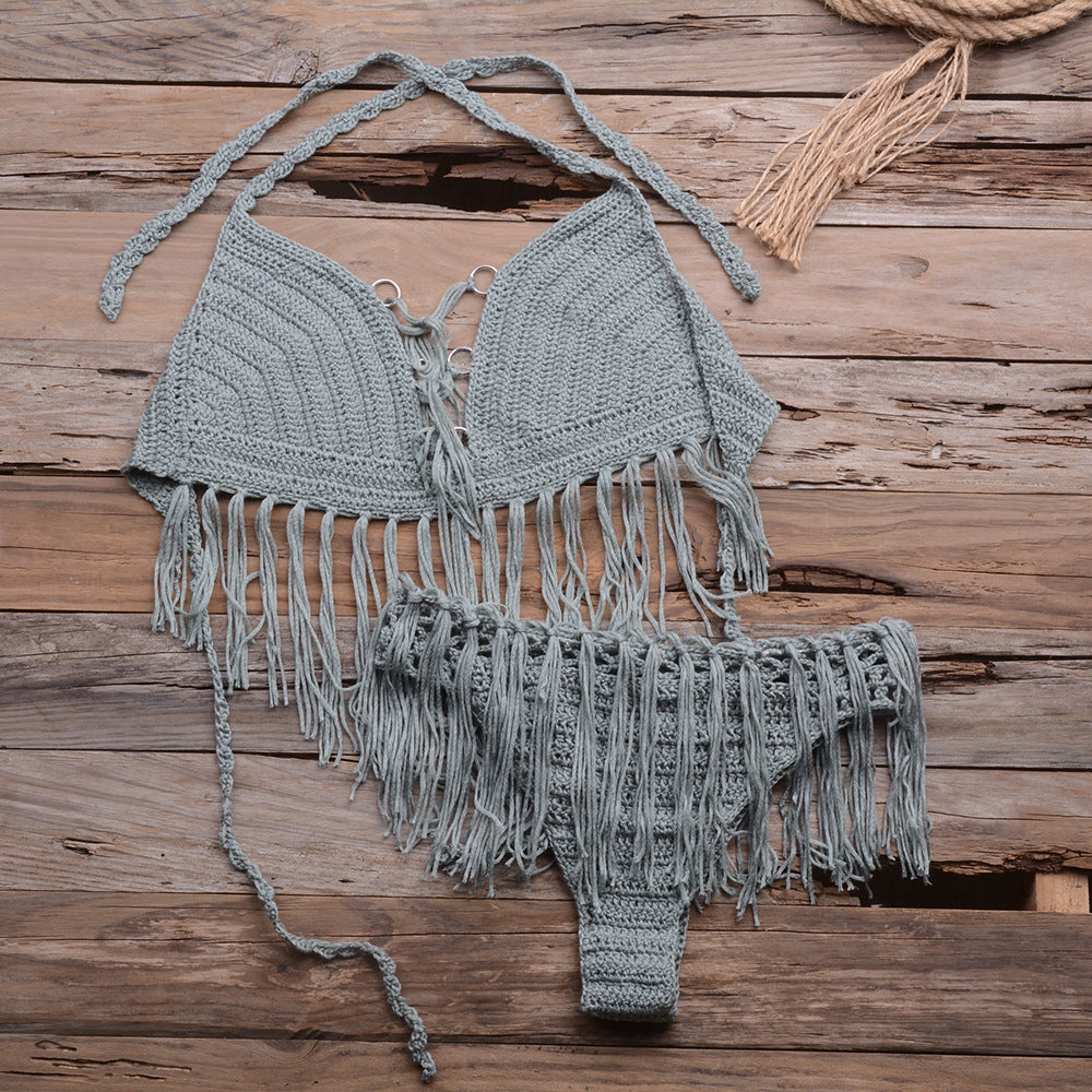 Handwoven Tassel Bikini Set
