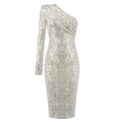 Vienna - One Shoulder Evening Midi Dress