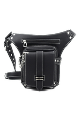 Street Vintage Patchwork Chains Zipper Bags