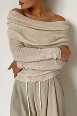 Sexy Solid Off the Shoulder Tops(5 Colors)