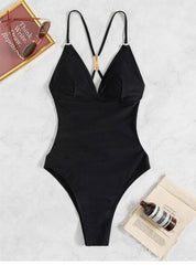 Hollow One-piece Backless Bikini