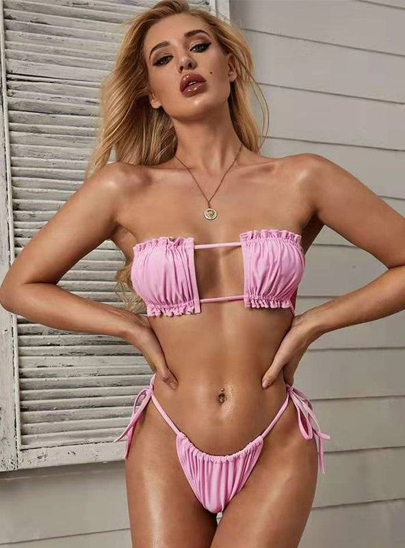 Solid Color Sexy Swimsuit Bikini