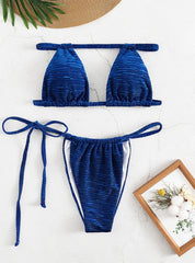 Velvet Sexy Solid Color Bikini
