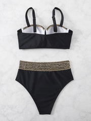 Split Hard-clad Steel Bathing Suit