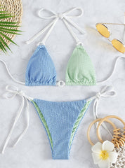 Double-sided Printed Sexy Backless Bikini