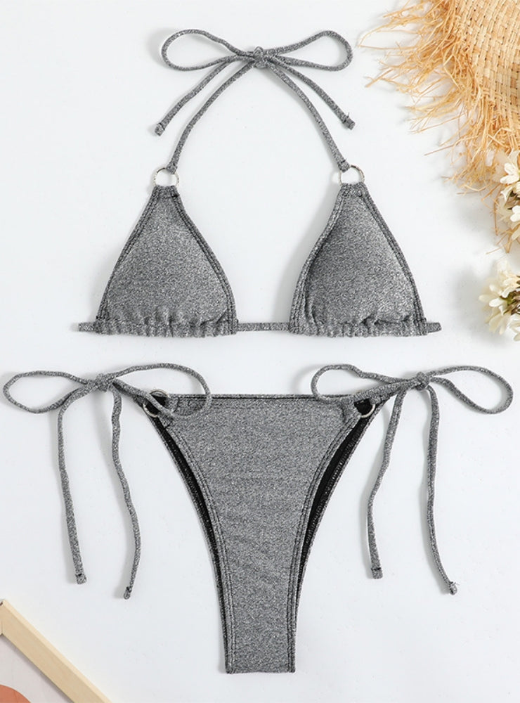 Women Sexy Gray Swimsuit Bikini