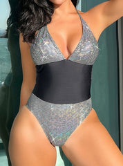 Sexy One-piece Halter Backless Bikini