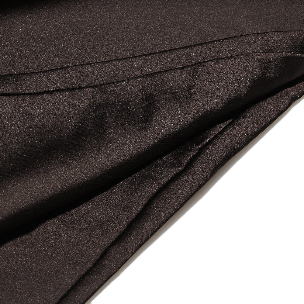Karina Satin Ruched Strapless Mini Dress