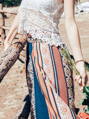 Vacation Loose High Waisted Floral Pants