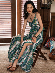 Casual Loose High Waisted Floral Printed Wide Leg Pants Bottoms