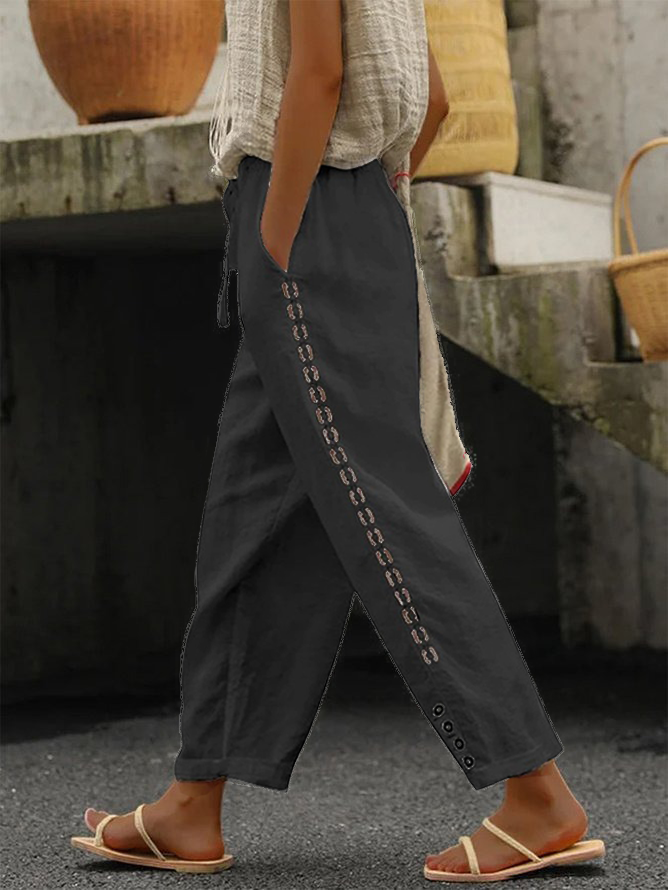 Women's Stripes Print Casual Trousers