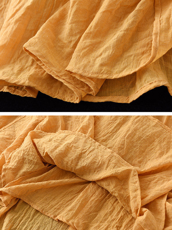 Casual Solid Color Empire A-Line Skirt