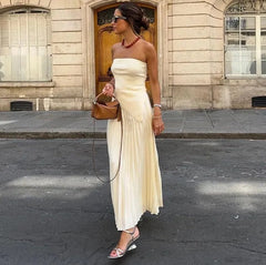 Strapless Maxi Dress Set