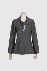 Kaydence Lace Up V Neck Blazer