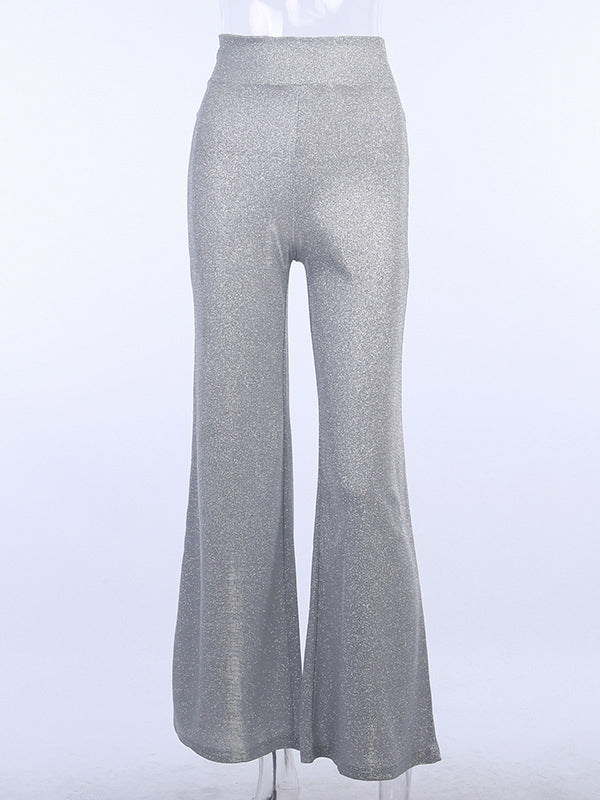 High-Waisted Split-Joint Loose Wide Leg Trousers Pants