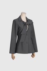 Kaydence Lace Up V Neck Blazer