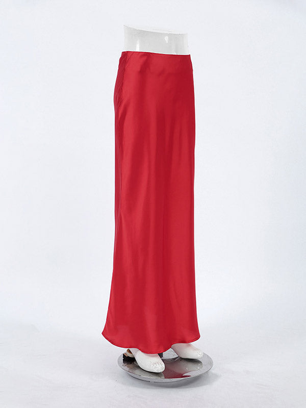 Solid Color Zipper Mermaid Skirts Bottoms