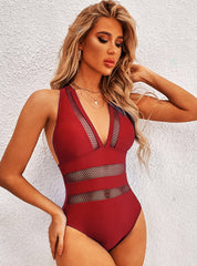 Slim Sea Conjoined Solid Color Bikini Suit