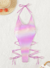 Halter Backless One-piece Swimsuit