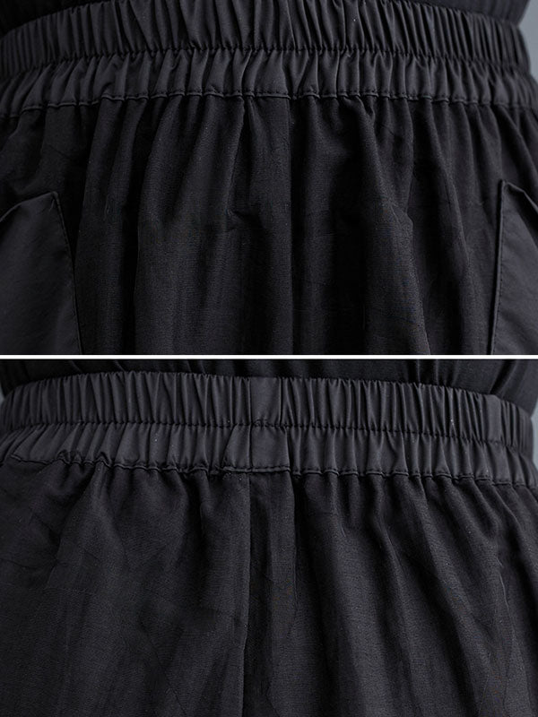 Elastics Printed High Waisted Ninth Pants Casual Pants Bottoms